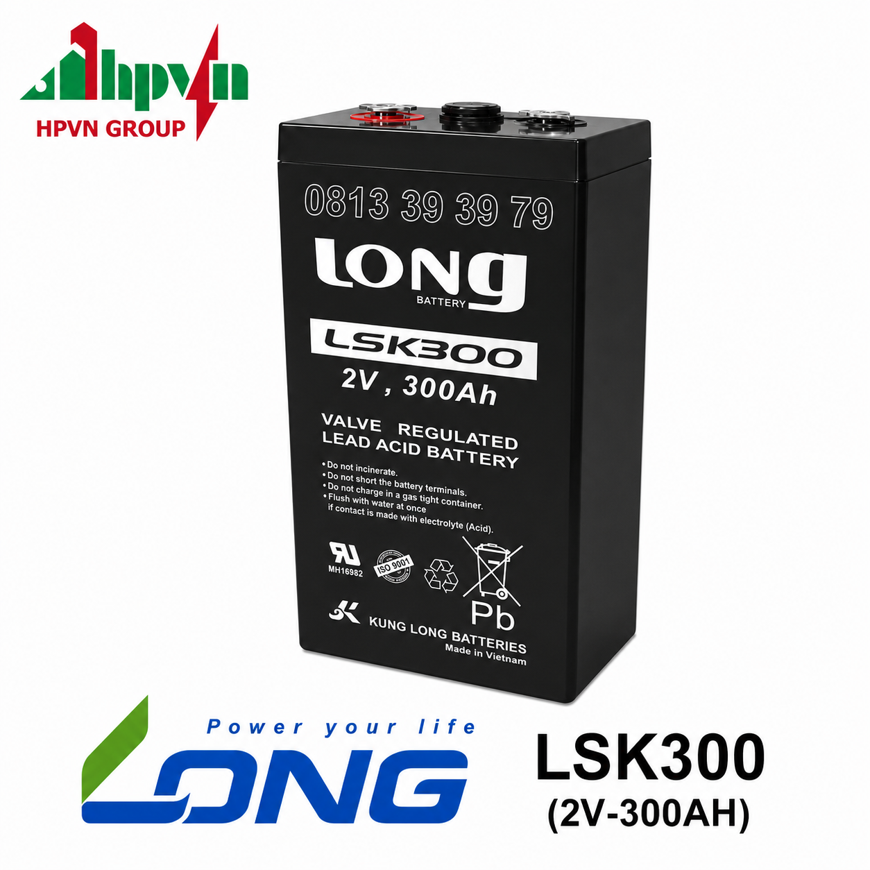Ắc Quy Long LSK300 (2V-300Ah)